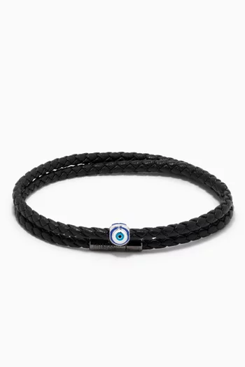 Evil Eye Bracelet in Recycled Corn Cable