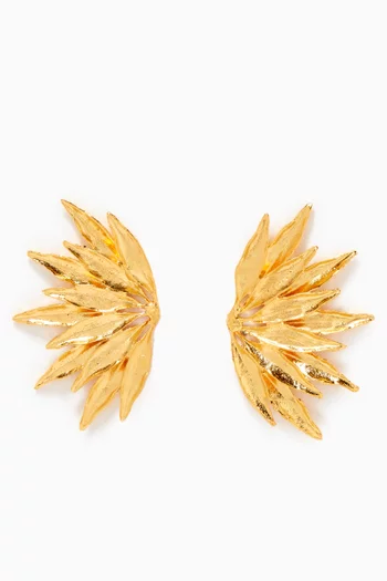 Dahlia Earrings in 24kt Gold-plated Brass