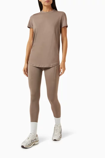 لغينغز جو بخصر مرتفع وتقنية Dri-FIT جيرسيه مطاطي