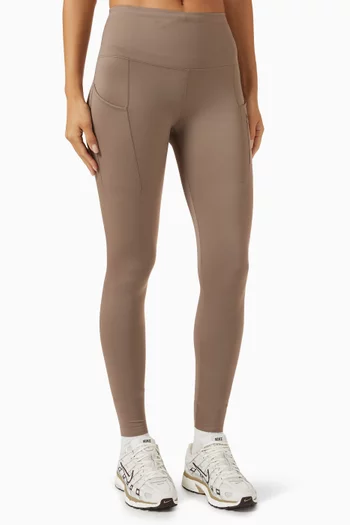 لغينغز جو بخصر مرتفع وتقنية Dri-FIT جيرسيه مطاطي