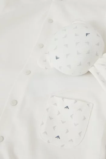 Logo Romper Set in Cotton