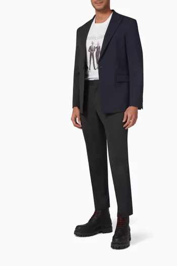 بنطال بدلة مزيج صوف بلونين كارل لاغرفيلد × كارا ديليفين