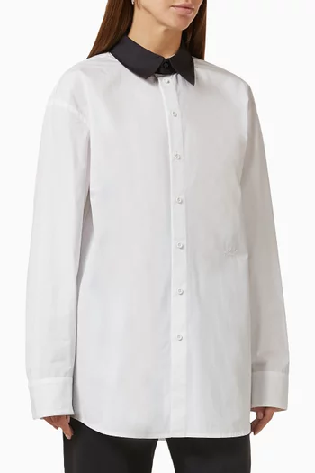 x Cara Delevingne Detachable-collar Shirt in Organic Cotton