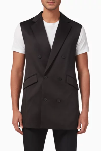 x Cara Delevingne Tuxedo Gilet in Recycled Fabric