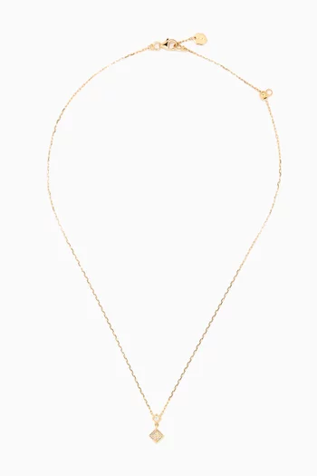 Cleo Lotus Diamond Pendant Necklace in 18kt Gold
