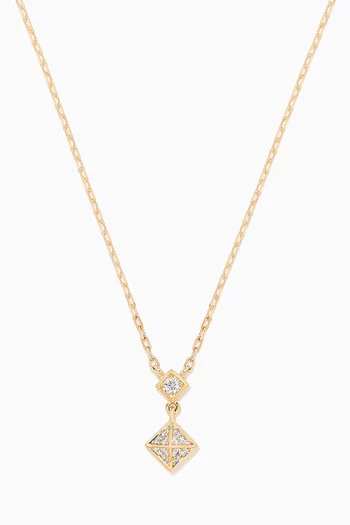 Cleo Lotus Diamond Pendant Necklace in 18kt Gold