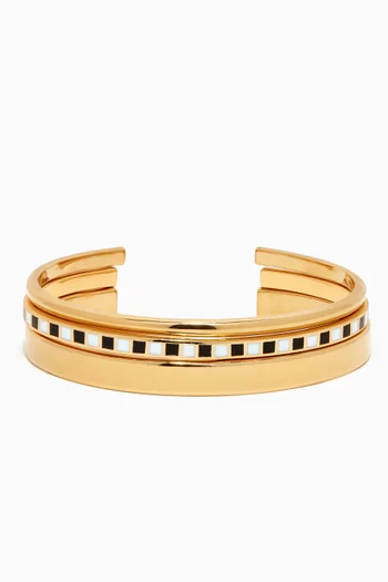 Dash Cuff Bracelet Set in Gold-plated Brass