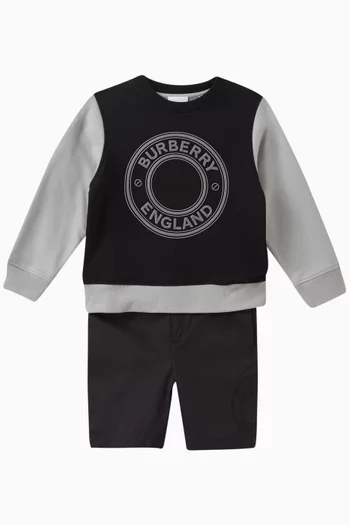 سويت شيرت راوندل بشعار الماركة قطن