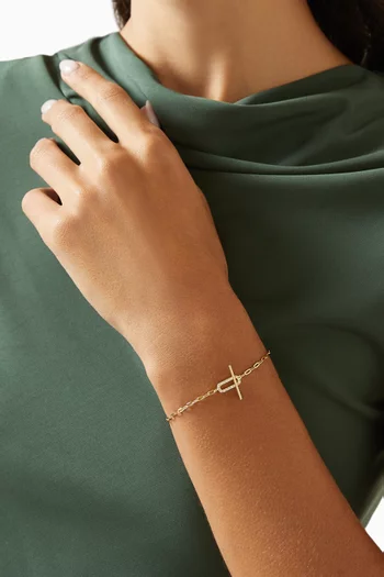 Jade Pavé Bracelet in 18kt Gold Vermeil