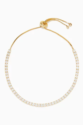 Tennis Crystal Bracelet in Gold Vermeil