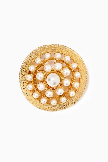 Rediscovered 1980s Faux Pearl Brooch