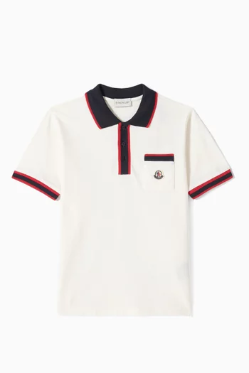 تي شيرت بولو بشعار الماركة قطن بيكيه