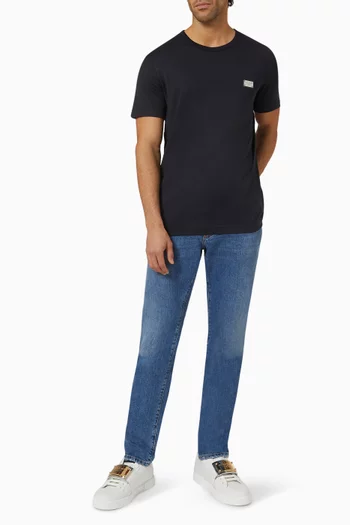 تي شيرت بحلية شعار الماركة جيرسيه