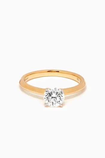 Gaia Solitaire Diamond Ring in 18kt Gold