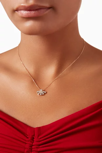 قلادة صن رايز مرصعة بالماس ذهب أصفر عيار 18