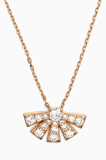 قلادة صن رايز مرصعة بالماس ذهب أصفر عيار 18