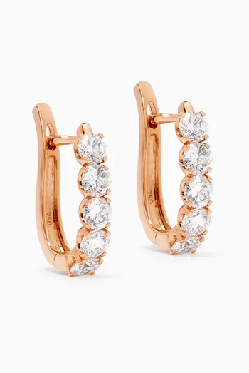 Cascade Diamond Earrings in 18kt Rose Gold