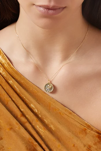 Small Reversible Day & Night Diamond Necklace in 18kt Gold