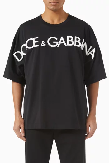 تي شيرت بشعار الماركة قطن جيرسيه