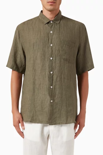 Patch Pocket Shirt in Linen