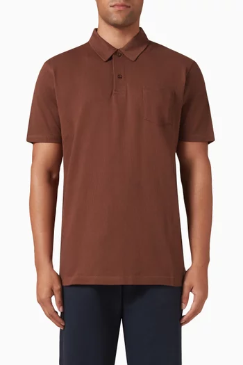 Riviera Polo Shirt in Cotton Mesh