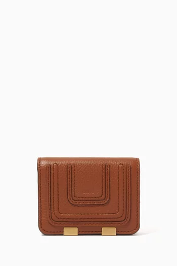 Small Marcie Wallet in Grained Calfskin Leather