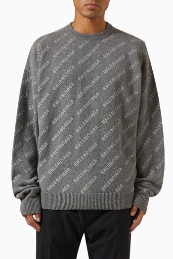 Logo Sweater in Cashmere Knit