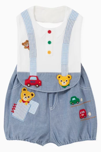 Pucci Bib & Bloomers Set in Cotton