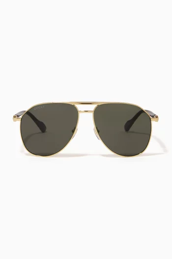 XL Round Frame Sunglasses in Metal