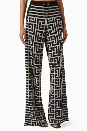 Monogram Pants in Wool-blend Knit