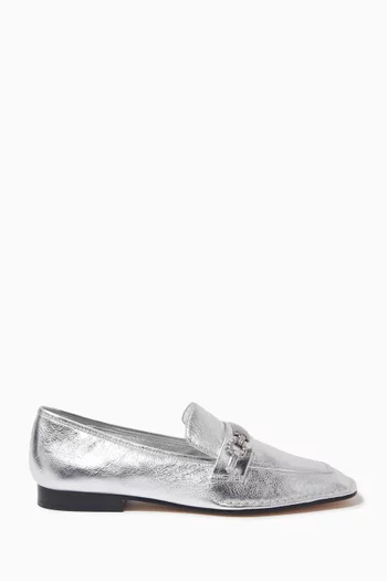 Perrine Loafers in Metallic Leather