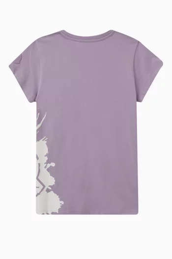 Graphic Logo Print T-shirt in Cotton Jersey