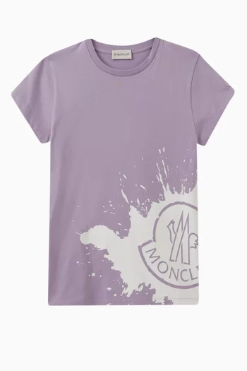 Graphic Logo Print T-shirt in Cotton Jersey