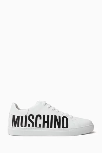 Logo Sneakers in Leather