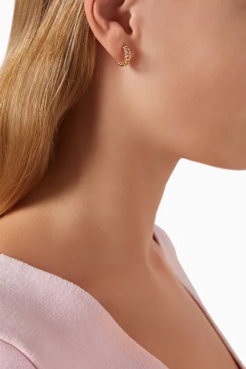 أقراط هاجي سيكوند هول كربسايد ذهب ‏أصفر عيار 14