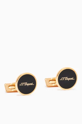 Cufflinks in Lacquer & Gold