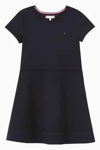 Logo Skater Dress in Polyester-blend