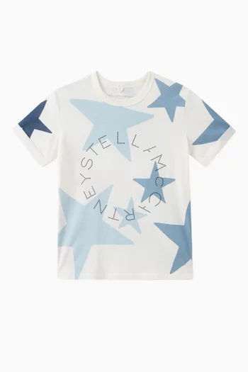 Logo Stars T-shirt in Cotton