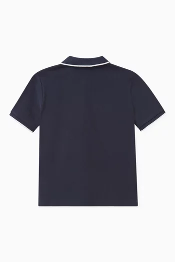 Logo Polo Shirt in Cotton Piqué
