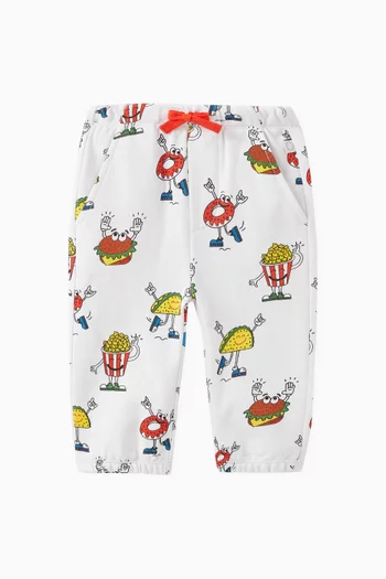 Food-printed Sweatpants in Cotton
