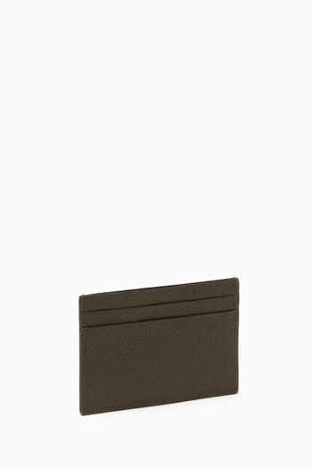 Tiny Monogram Card Case in Grained Leather