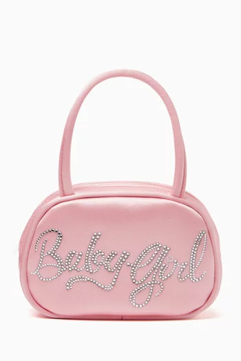 حقيبة سوبر أميني بيد علوية وكلمة Baby Girl ستان