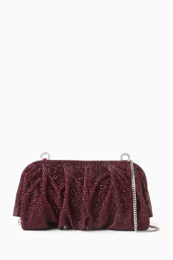 Venus La Grande Rhinestone Clutch in Crystal Mesh