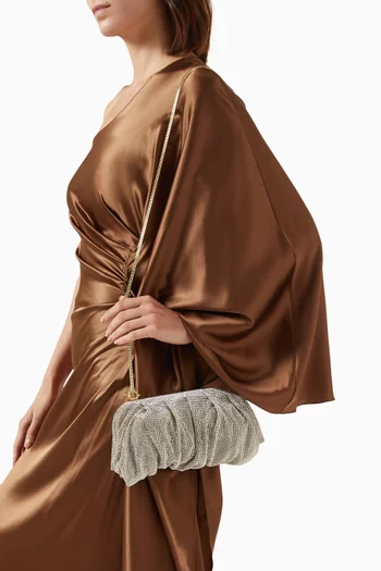 Venus La Grande Rhinestone Clutch in Crystal Mesh