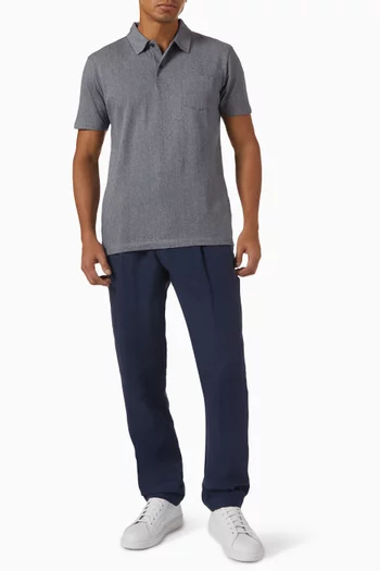 Riviera Polo Shirt in Cotton-mesh