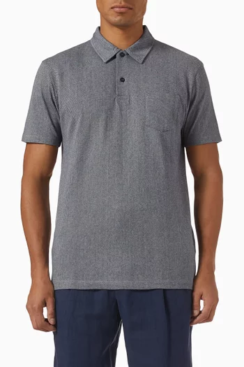 Riviera Polo Shirt in Cotton-mesh