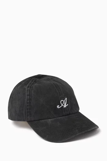 Washed Signature Cap in Cotton