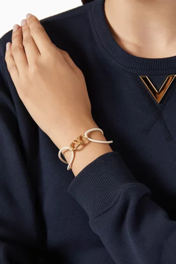 Valentino Garavani' VLOGO Bracelet in Leather
