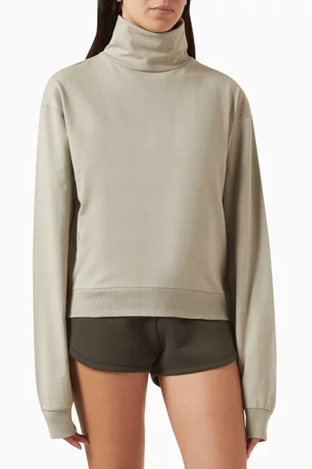 Boxy Turtleneck in Cotton-jersey