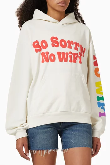 So Sorry No Wifi Universal Hoodie in Cotton-terry